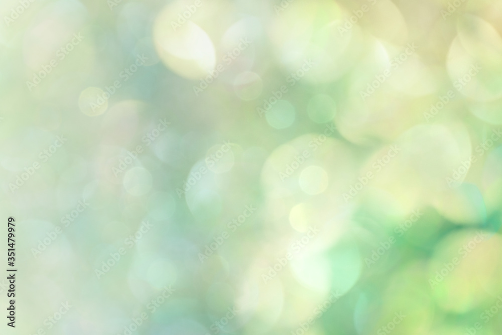 Obraz premium Green bokeh textured background illustration