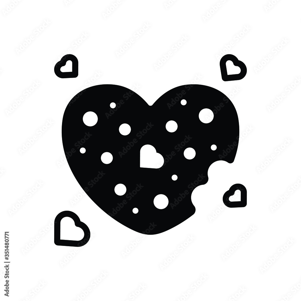 Black solid icon for chocolate day Black solid icon for chocolate day