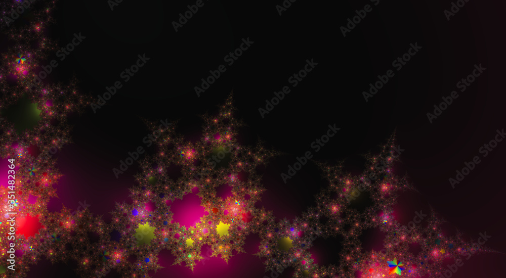 abstract christmas tree with fractal design