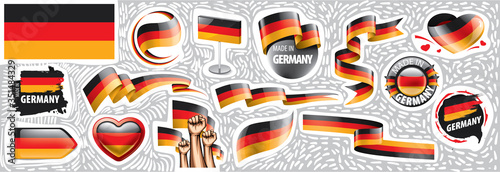 Vector set of the national flag of Germany
