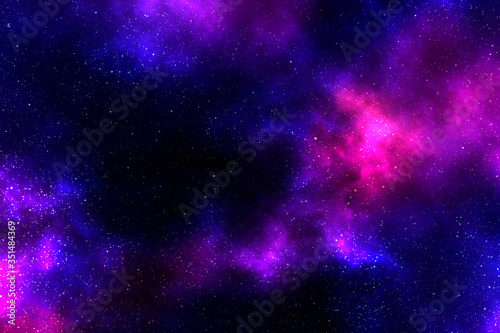 Fototapeta Naklejka Na Ścianę i Meble -  Dark pink and purple galaxy patterned background illustration