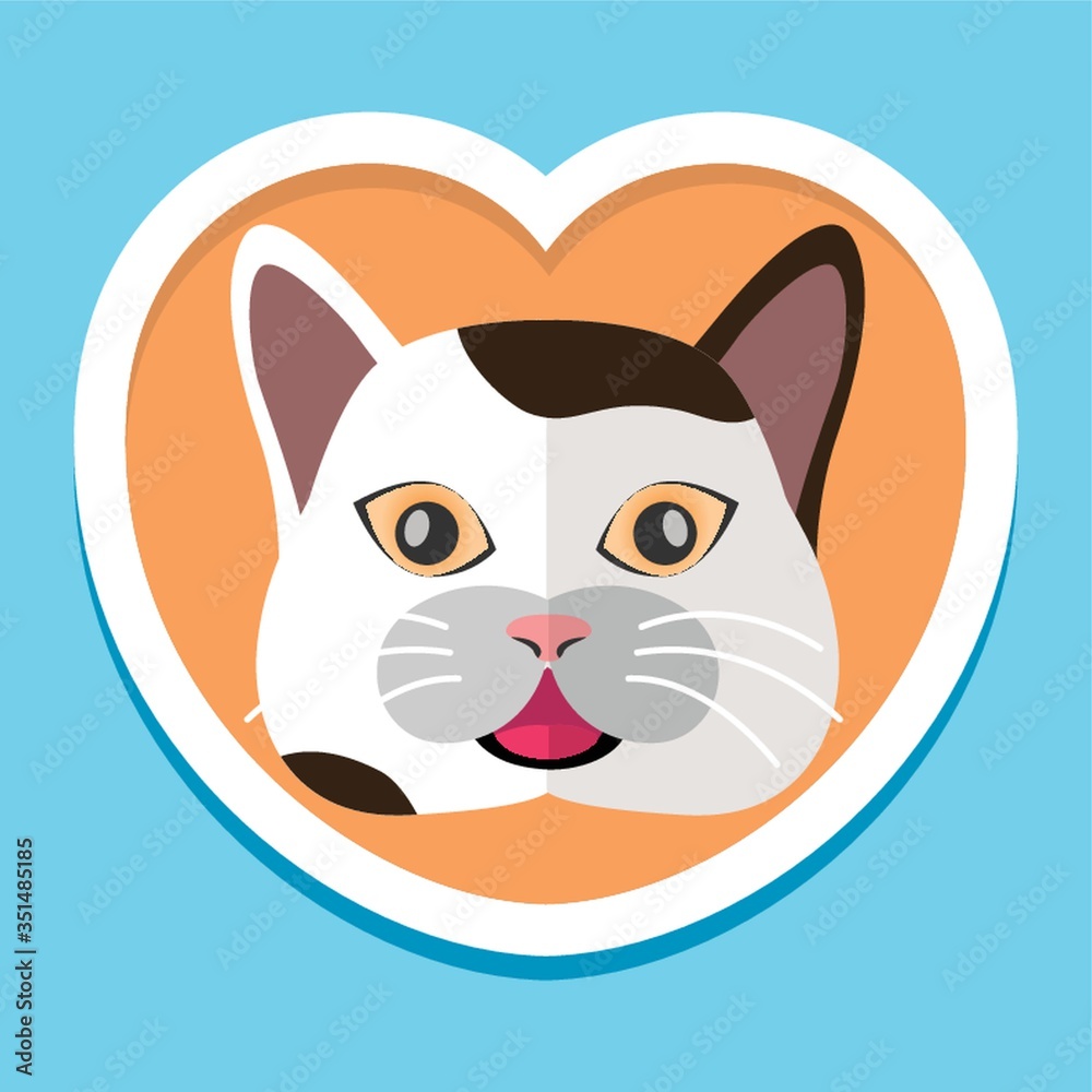 Fototapeta premium Cat sticking out tongue