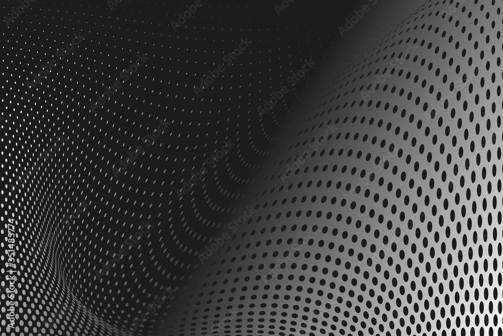 Black gradient background halftone style