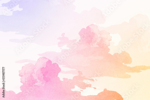 Colorful cloudy background design resource