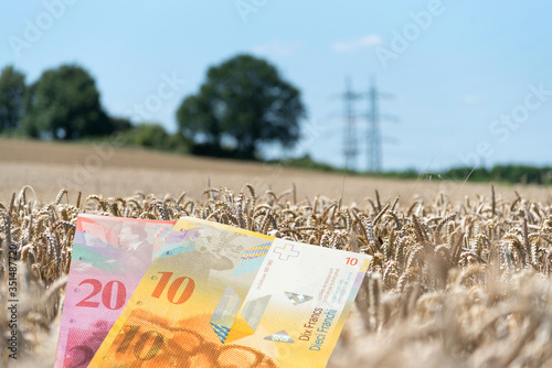 Geld Schweizer Franken und Landwirtschaft in der Schweiz