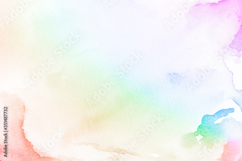 Rainbow gradient watercolor style background illustration illustration photo