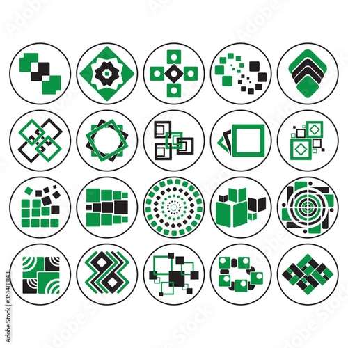 set of abstract icons