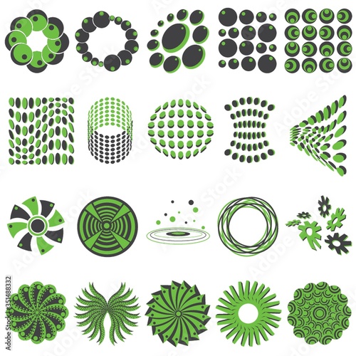 set of abstract icons
