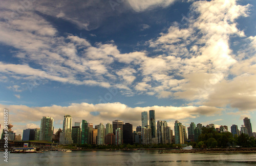 The city of Vancouver, the skyscrapers of the city 