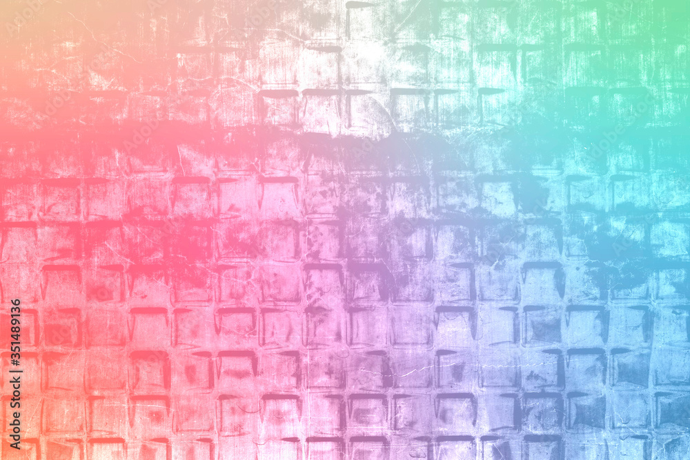 Grunge colorful tile patterned background illustration