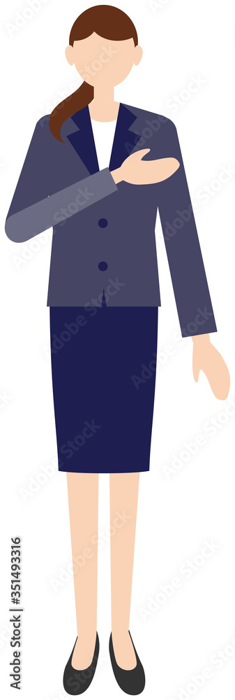 Vector image of business women in office uniform Vector image of business women in office uniform