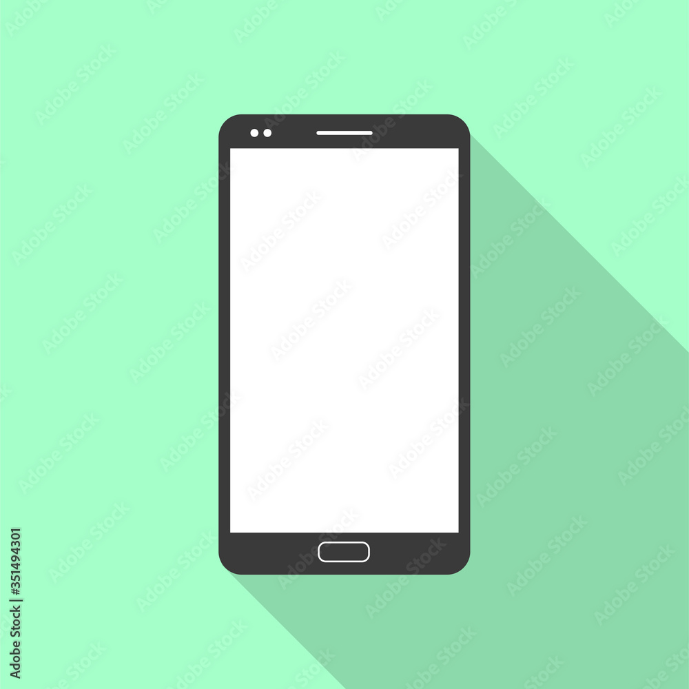 smartphone icon in a flat design style with a colored background. cellphone symbol. stock vector illustration smartphone icon in a flat design style with a colored background. cellphone symbol. stock vector illustration