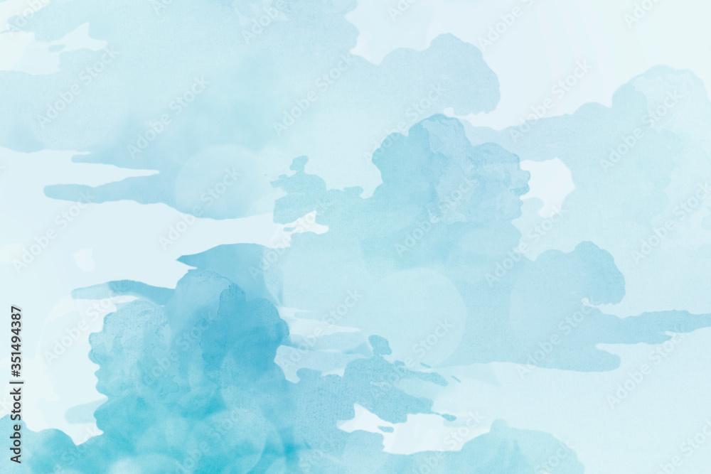 Light blue watercolor textured background