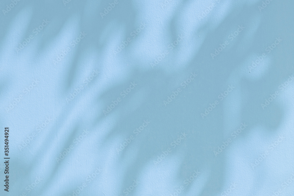Fototapeta premium Shadow on a wall blue background