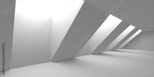 Abstract White Architecture Design Concept