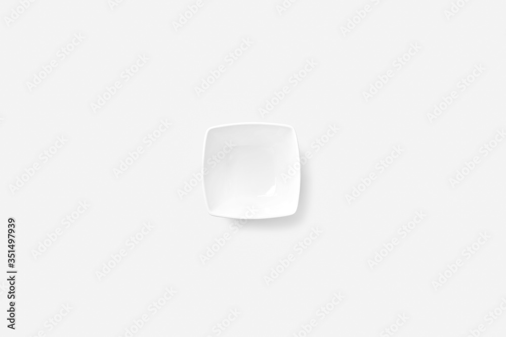 White plate on a white background White plate on a white background