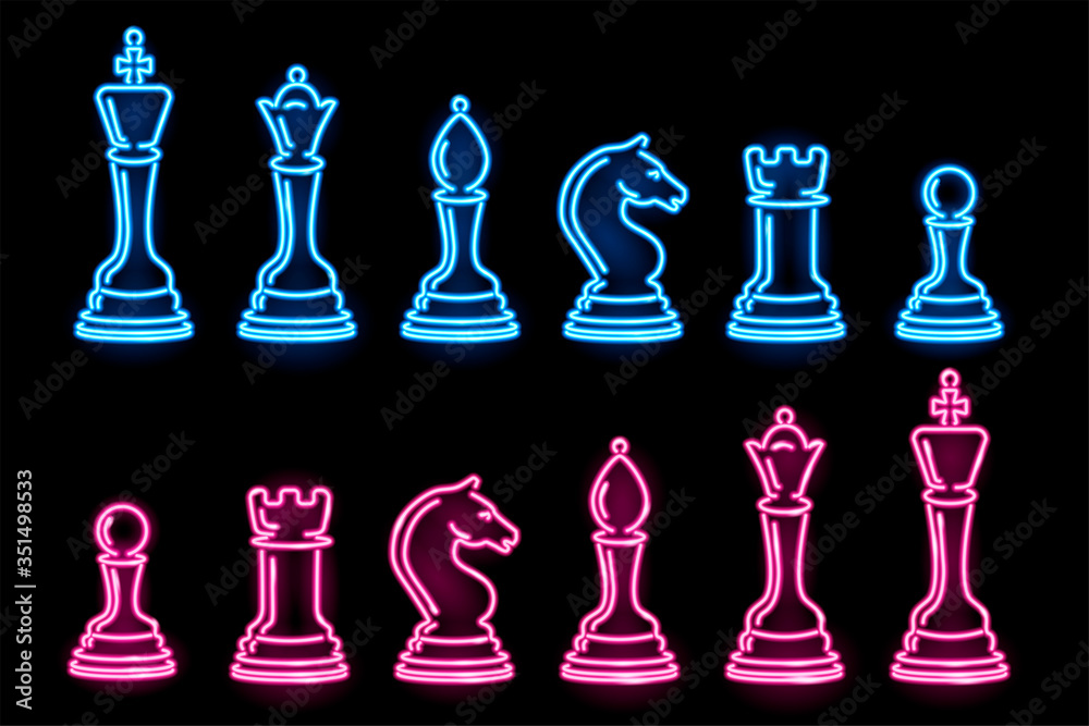 Premium Vector  Set of chess pieces vector rook knight king pawn