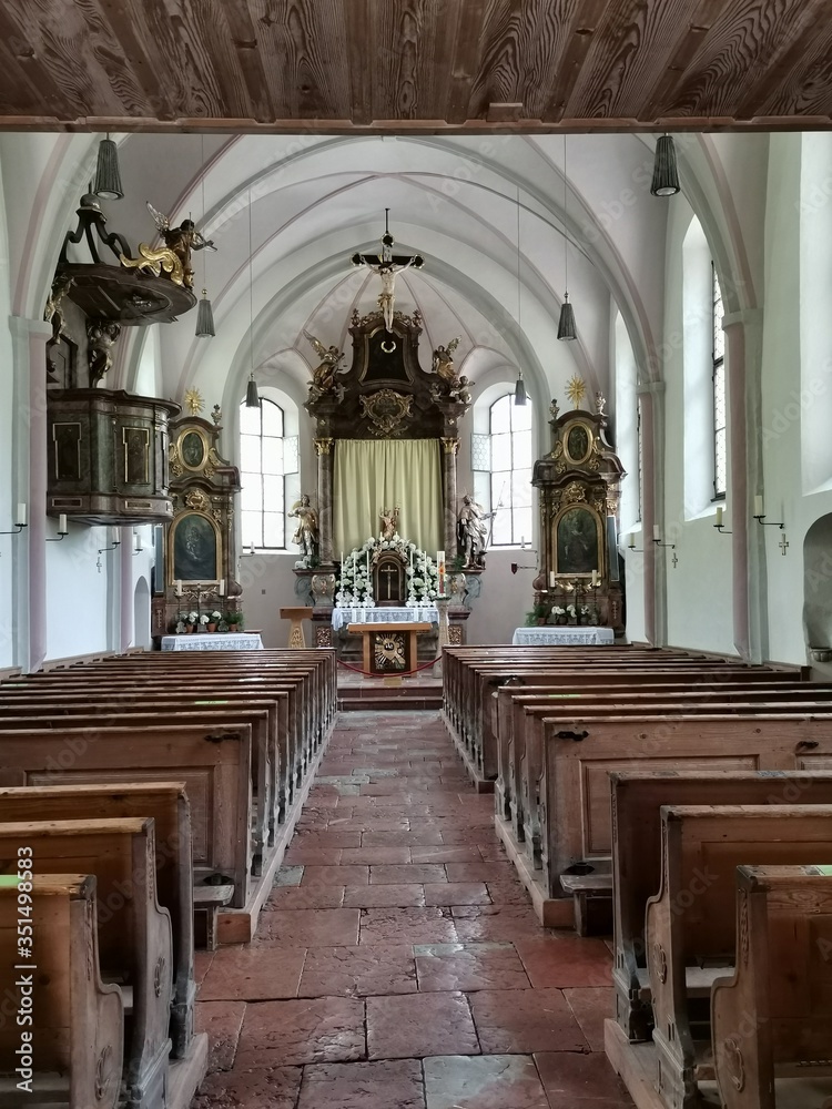 Kirche in Oberbayern an der Ramsauer Ache