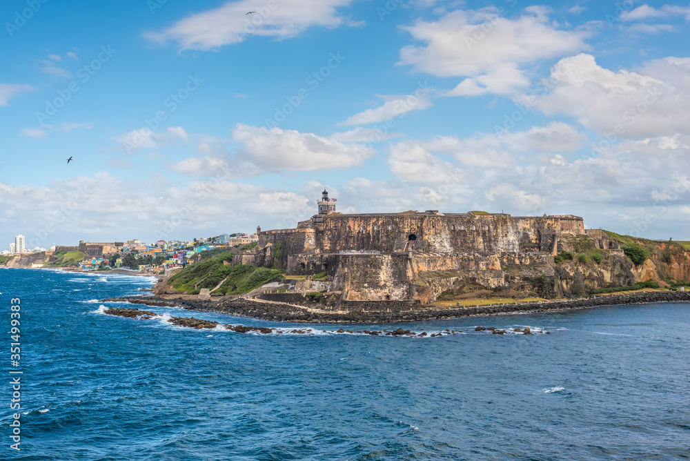 View of El Morro Fortress in San Juan, Puerto Rico