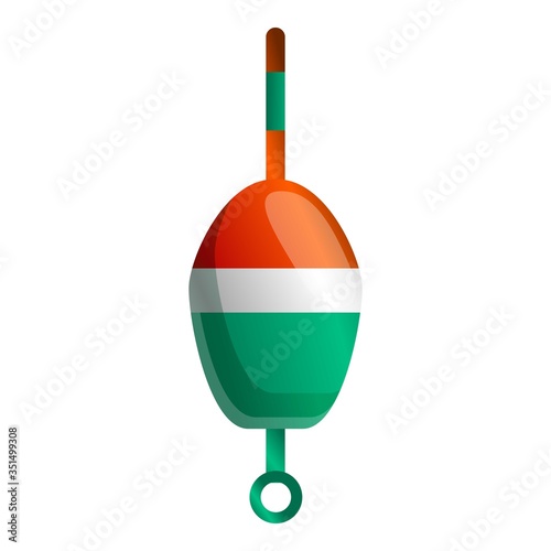 Catch fish bobber icon. Cartoon of catch fish bobber vector icon for web design isolated on white background
