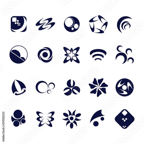 set of abstract icons