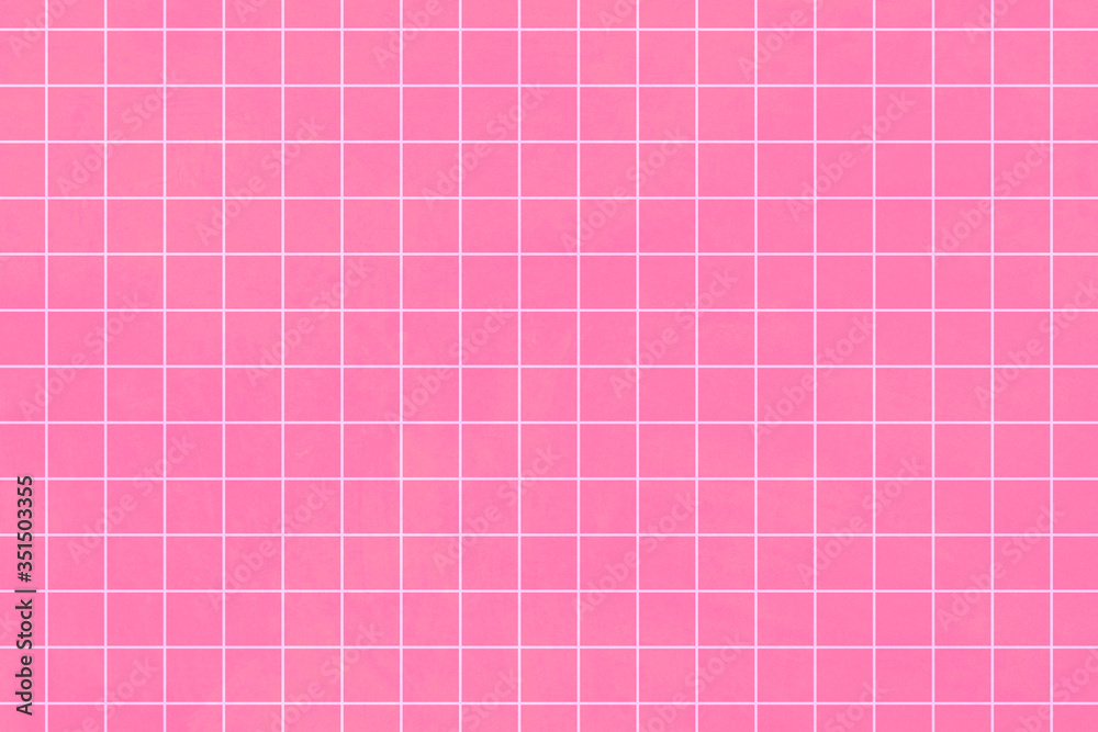 White grid pattern on a bubblegum pink background White grid pattern on a bubblegum pink background