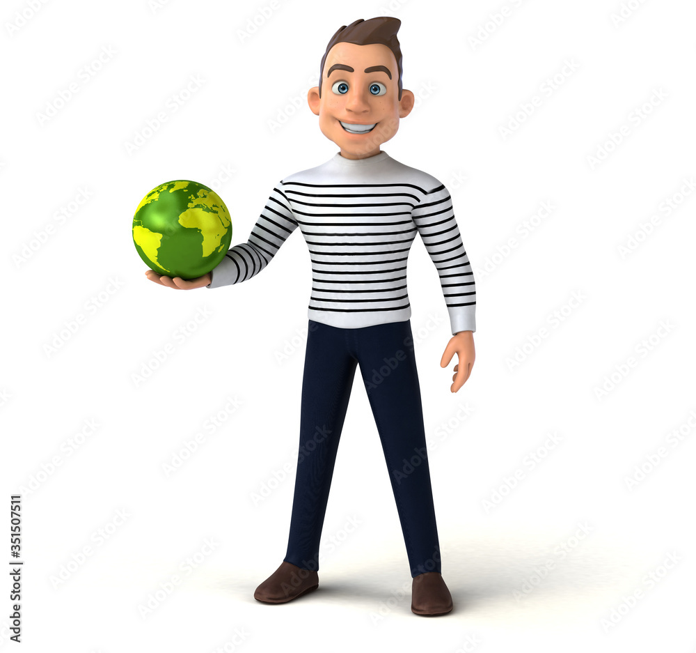 Fun 3D cartoon casual character Fun 3D cartoon casual character