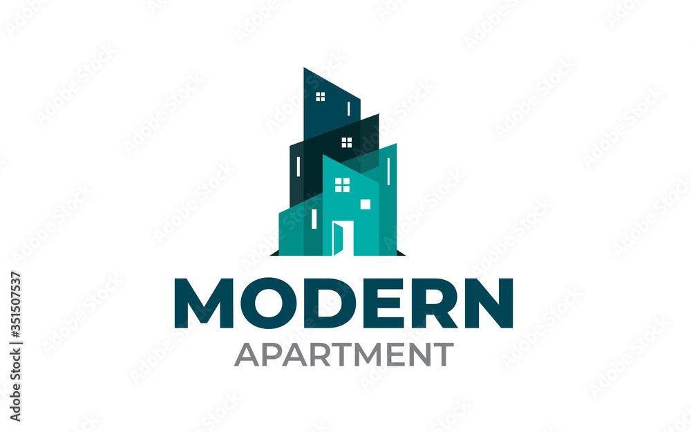 Creative of modern real estate building logo
