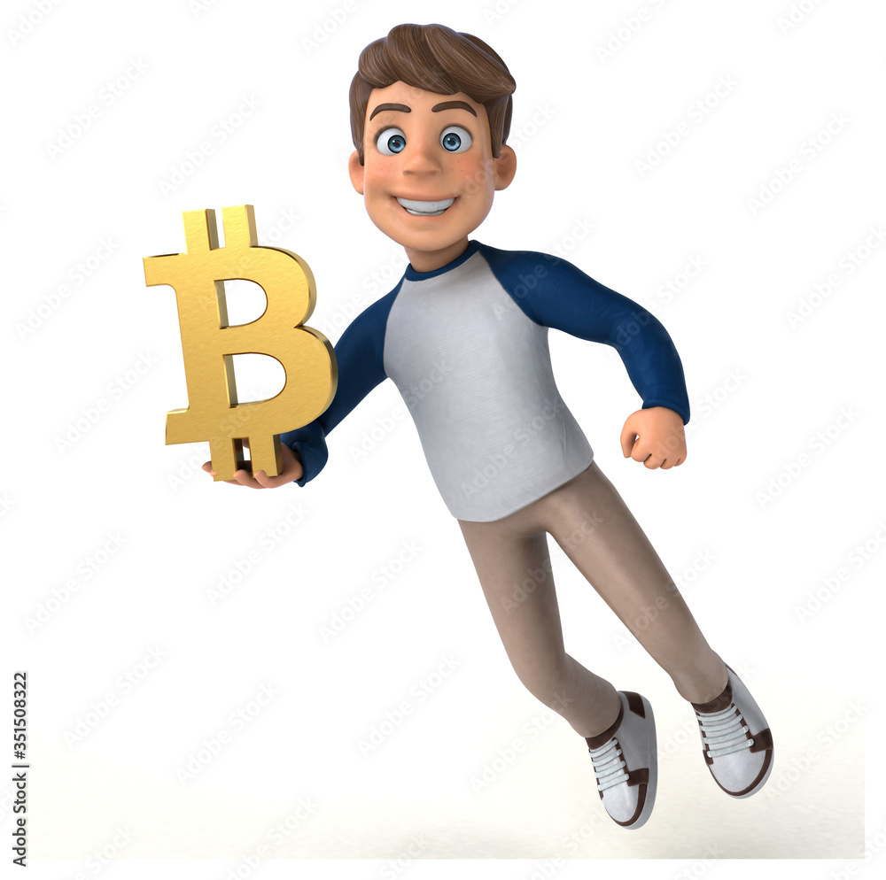 3D cartoon character fun teenager 3D cartoon character fun teenager