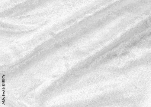 Slver white velvet background or velour flannel texture made of cotton or wool with soft fluffy velvety satin fabric cloth metallic color material