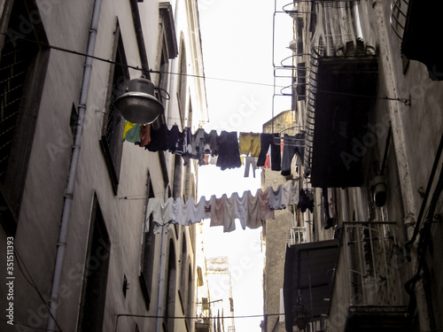 narrow alleys of Naples photo