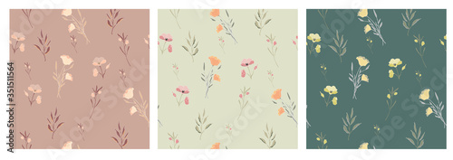 floral summer seamless pattern wallpaper