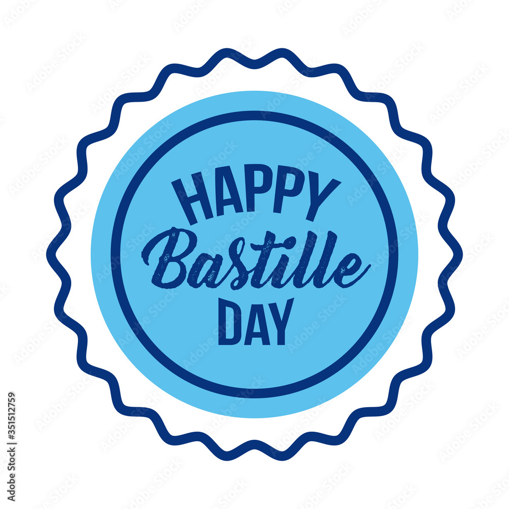 lace with bastille day lettering line style lace with bastille day lettering line style