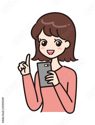 女性　スマホ　ポーズ