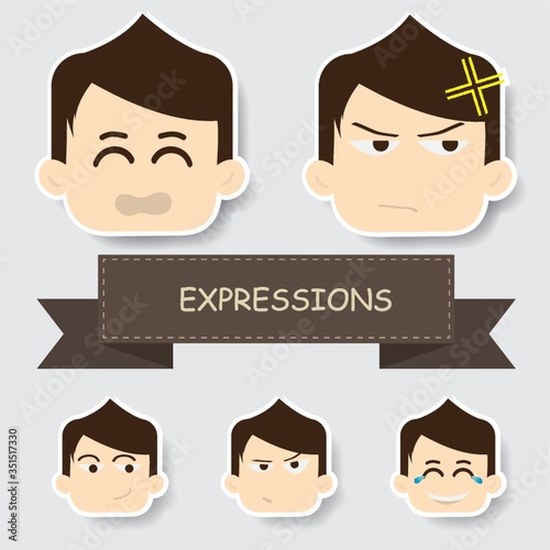 boy with different expression