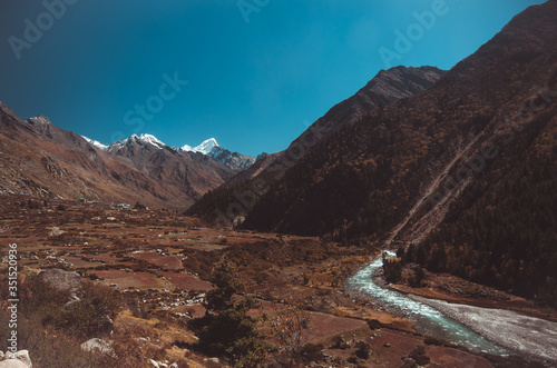 Baspa river in Chitkul village in Kinnaur, Himachal, India