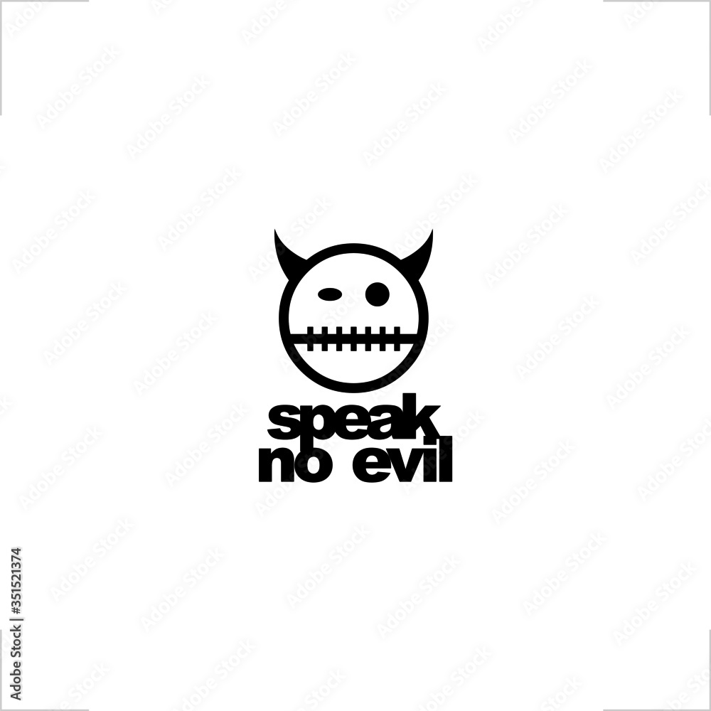 devil mouth shut speak no evil