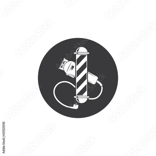barber shop icon logo vector icon