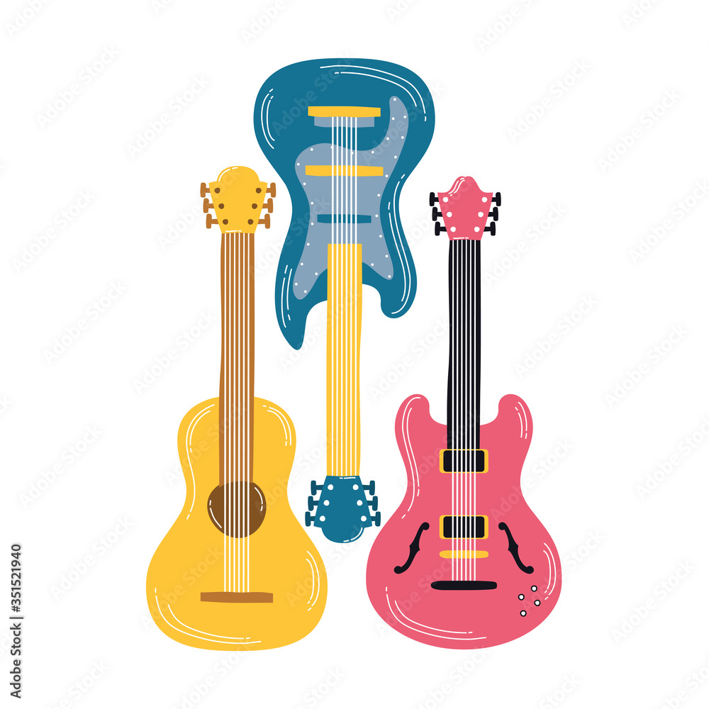 Naklejka premium electric guitar instrument musical icon