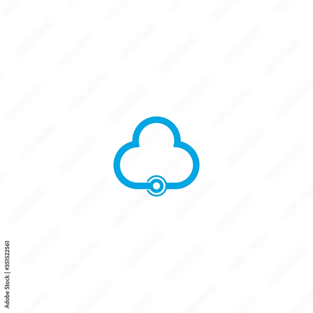 vector cloud technology logo template illustration vector cloud technology logo template illustration