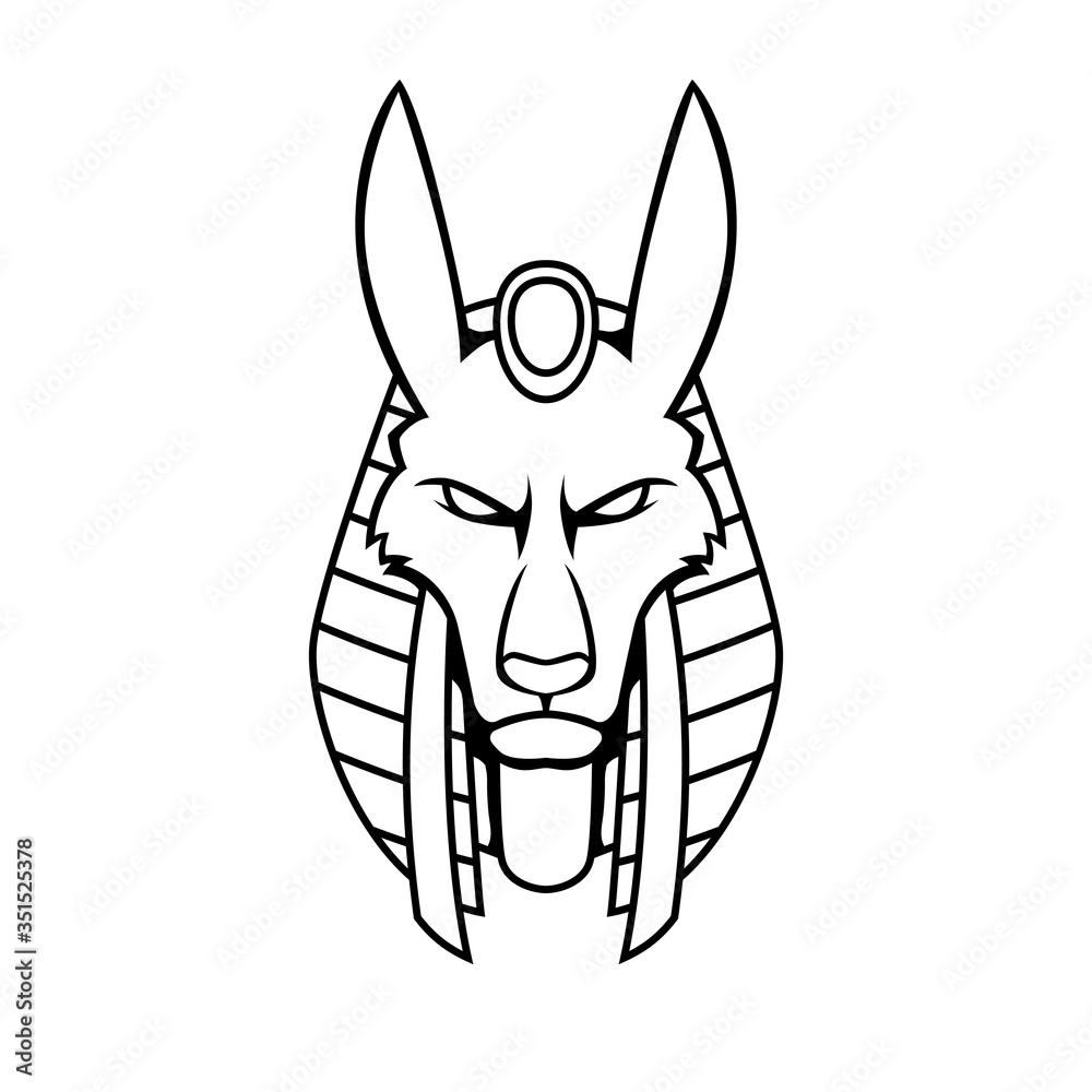 Golden Anubis Tattoo Design, Golden Ancient Egyptian Anubis Dog, Vintage  Anubis Jackal Head, Best Gift Idea For Pharaonic Art, And Cool Ancient  Egyptian Mytholog Art Print by Illustronii | Society6