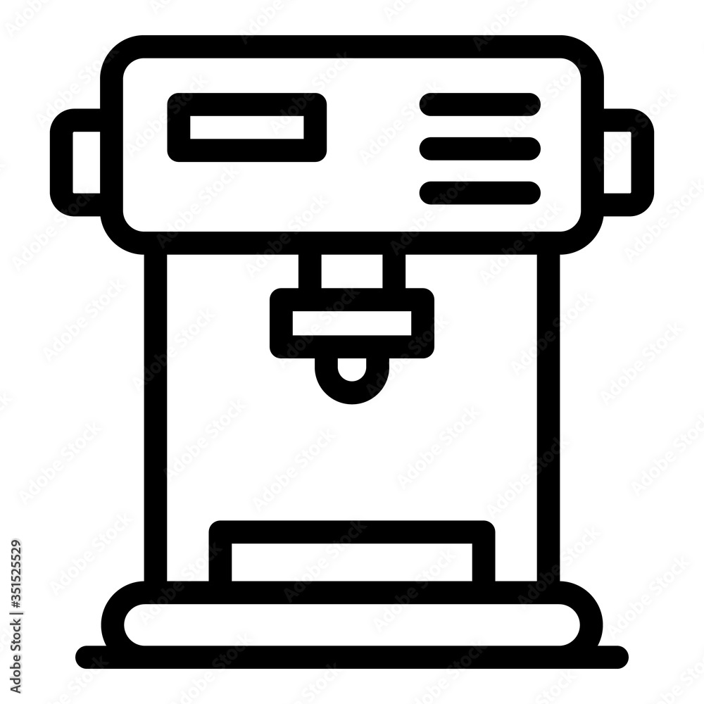 Coffee machine icon. Outline coffee machine vector icon for web design isolated on white background Coffee machine icon. Outline coffee machine vector icon for web design isolated on white background