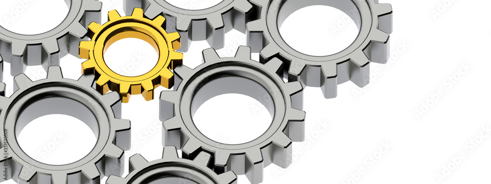 Zahnrad Gold Idee