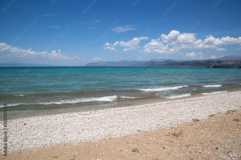 Beautiful view of the lake landscape