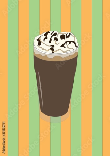 Chocolate drink in a glass