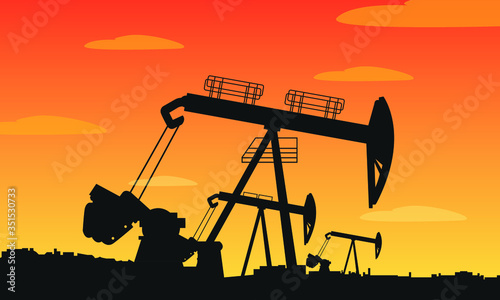 oil pump silhouette oil and gas industry 