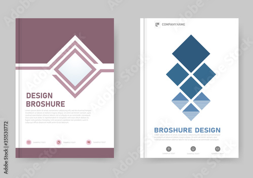  Business abstract vector template. Brochure design, cover of the modern layout, annual report, poster, flyer in A4 format with colorful geometric figures on a light background.