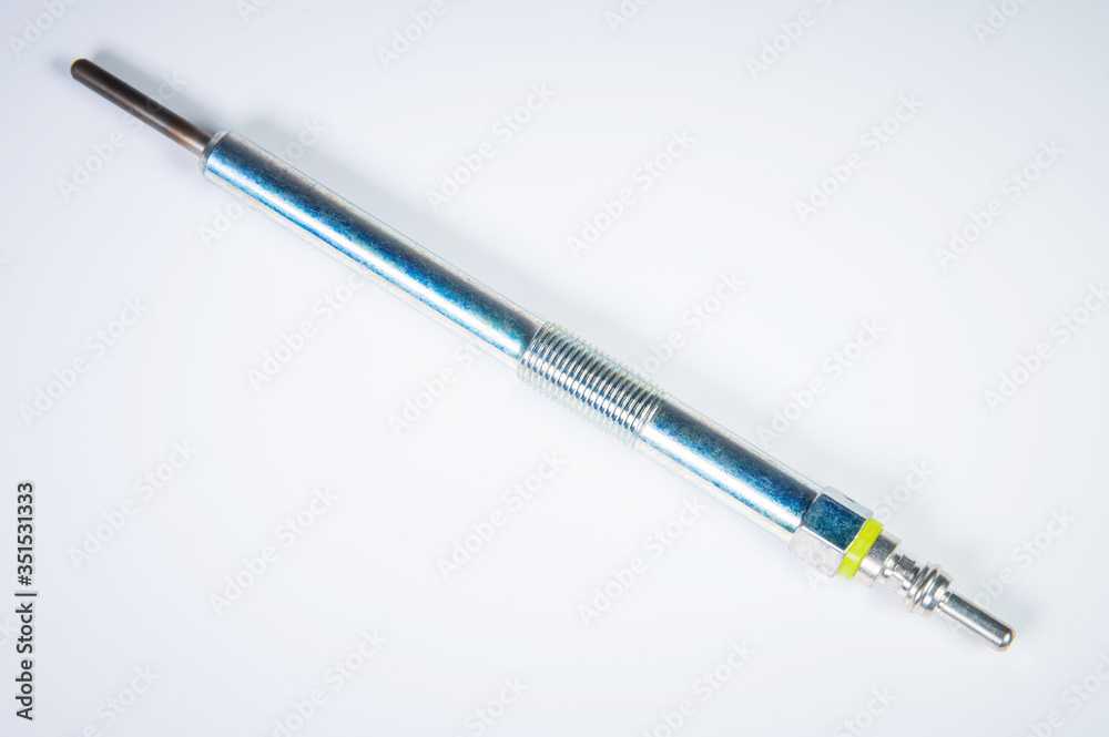 A new glow of the incandescent diesel engine on a gray gradient background. The concept of new diesel parts A new glow of the incandescent diesel engine on a gray gradient background. The concept of new diesel parts