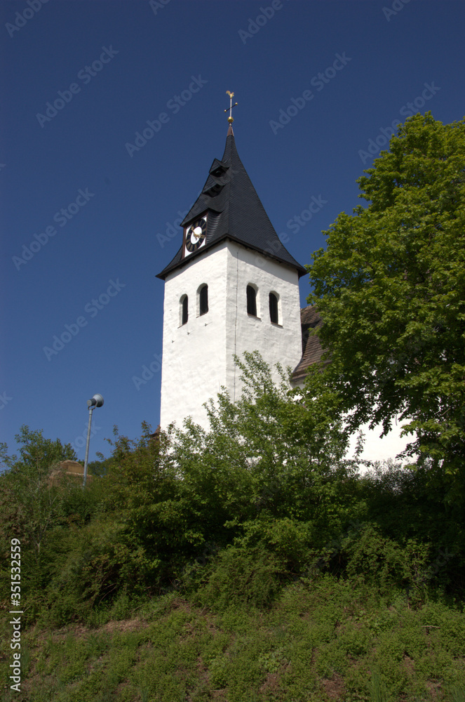 Tower of a old village church in Kalletal-Talle