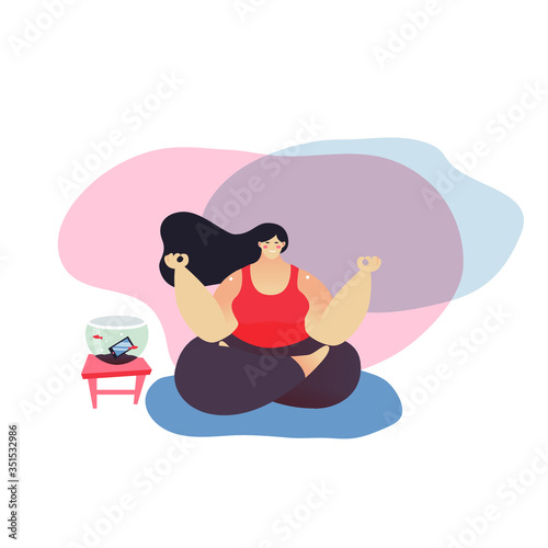 Digital detox - concept vector illustration. An idea of gadget disconnecting, healthy lifestyle, escape from internet and digital media addiction.